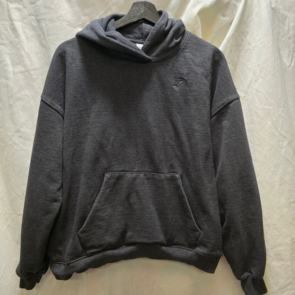 Gymshark Rest Day Sweats Gray Hoodie Sweatshirt Embroidered Logo Small Womens‎
